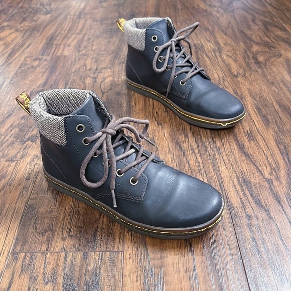 Dr Martens • Maelly Gaucho Wildhorse Lamper boot brown leather herringbone tweed - Picture 1 of 10